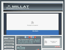 Tablet Screenshot of millatpharmaceuticals.com